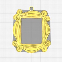 friends peephole frame keychain jewelry gift 3d print model - Mito3D