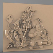 friends ready fight cnc art 3d print model - Mito3D