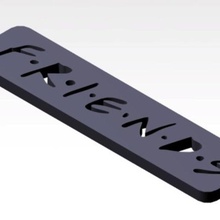 amici logo della serie art piastre lettere 3d print model - Mito3D