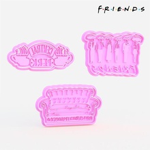 friends tv series cookie cutter set 9 home cutters cithen cook cookies stamp show shows sofa central park perk 3d print model - Mito3D