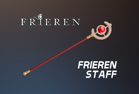 frieren at funeral frieren's staff fashion mage cosplay prop 3d print model - Mito3D