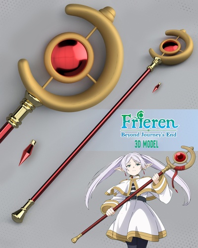 frieren staff - beyond journey's cosplay prop wand replica weapon anime magic 3d print model - Mito3D