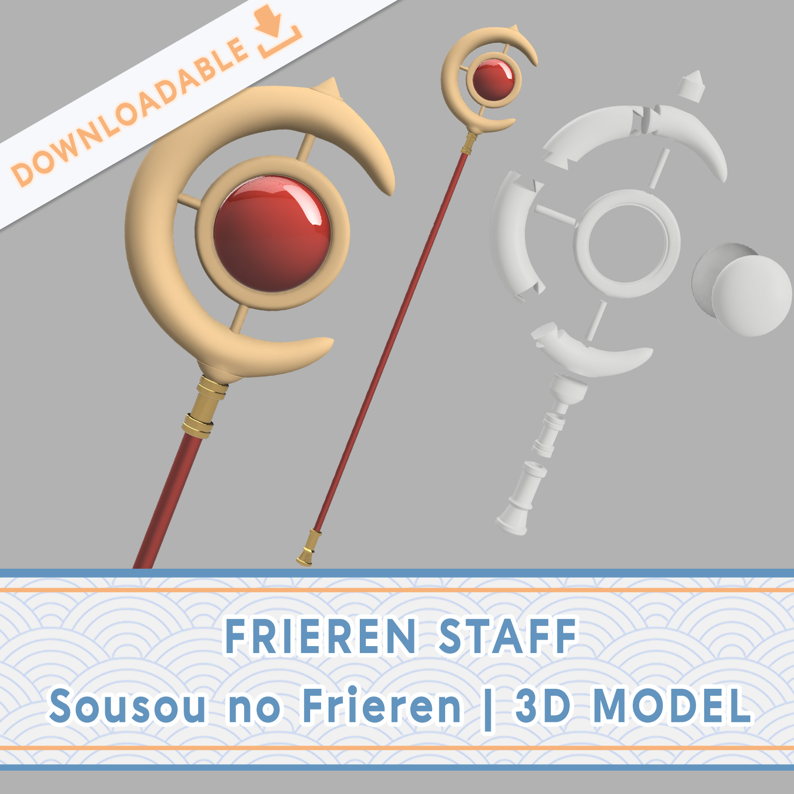 frieren staff 3d file 3D print model - Mito3D