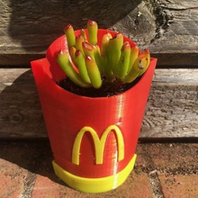 fries home decor succulent pot planter pencil holder mcdonalds mc donalds 3d print model - Mito3D