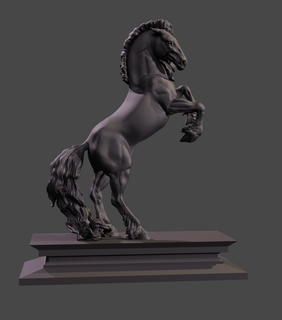 friesisch Pferd Statue 3dprint Kunst Dekor Miniaturen Zahlen Pferde klassisch Highpoly Skulptur Tier 3d print model - Mito3D