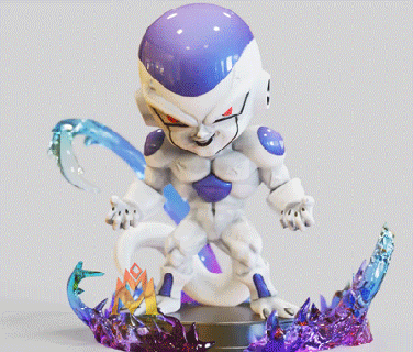 frise chibi v2 fourrure za dragon Balle ventilateur art 3d modèle goku anime manga action mignonne vibi version figure figurine fanart 3d print model - Mito3D