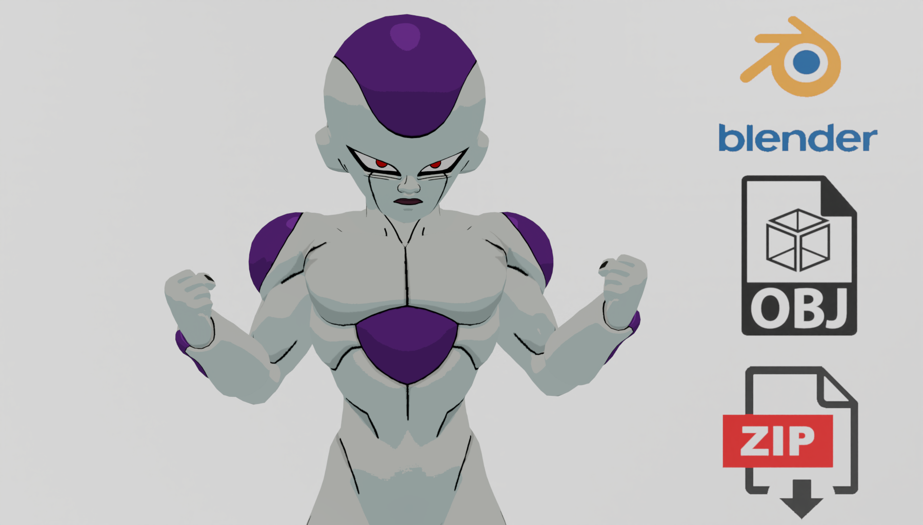 frieza drachen ball lowpoly manipulierten dragon anime dragonballsuper goku dbz vegeta ärmel gt dbs naruto gohan super saiyajin ssj db broly stämme son gogeta 3D print model - Mito3D