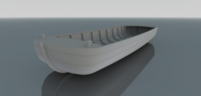 frison barge base cargaison modèle navire industrie décoration jouet rc bateau coque vieux remorqueur 3d print model - Mito3D
