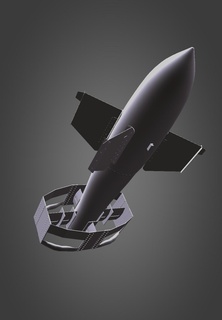 fritz modelado Guerra Mundial guiado bomba 3d print model - Mito3D