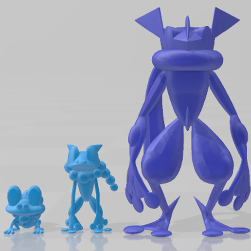 froakie frogadier greninja pokemon 3D print model - Mito3D