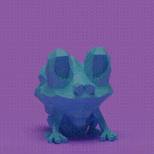 froakie poly 3d print model - Mito3D