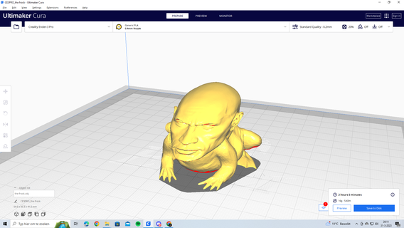 robe commercial therock grenouille 3d print model - Mito3D