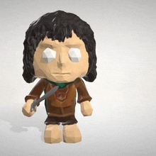 frodo baggins lowpolypop collection figurine objoy various hobbit 3d print model - Mito3D