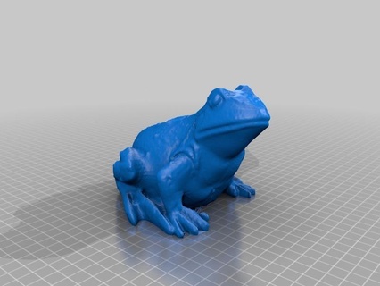 frog makerbotdigitizer scan art 3d print model - Mito3D