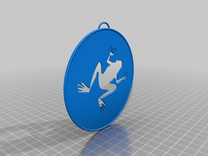 frog 2d art lithophanes 3d print model - Mito3D