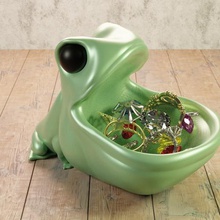 frog various container toad year clock plate save things mouth 3d print model - Mito3D