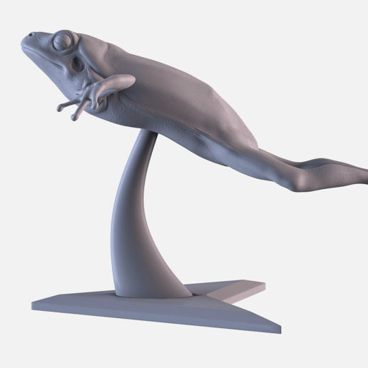 frog art animal nature miniature 3D print model - Mito3D