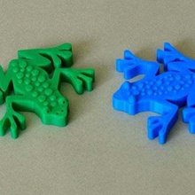 rana - fácil de impresión dibujos animados estilo la juego novedad kermit verde diversión las ranas cuento hadas decorativos lindo a los animales animal anfibios 3d print model - Mito3D
