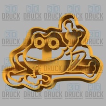 frog - cookie cutter home biscuit 3d print model - Mito3D