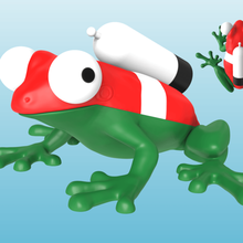 grenouille bouteille - diverses couleurs morceaux art de grands yeux le reptile facile des plongeur la 3d print model - Mito3D