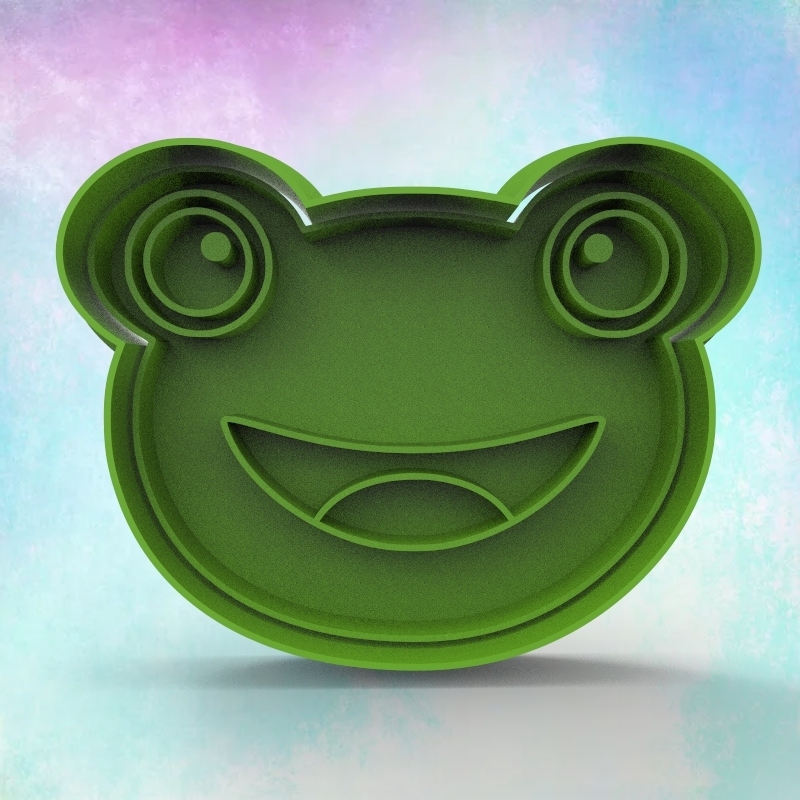 frog cookie cutter cutting cookies 3D print model - Mito3D