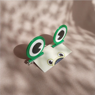 rana occhi spilla accessorio animale capelli decorazione 3d print model - Mito3D