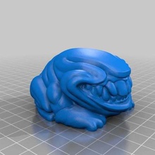 Frosch Unterweltler flach Kunst Skulpturen - Spielzeug pet monster Modell Haushalt Kreatur 3d-Künstler mag 3dartistmag 3d print model - Mito3D