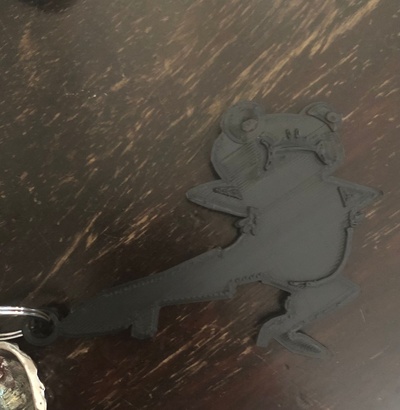 grenouille in talons porte clés art drôle meme jouet 3d print model - Mito3D