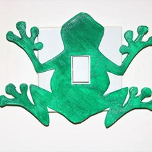 frog light switch cover home different bedroom lightswitch decoration decor kids animal 3d print model - Mito3D