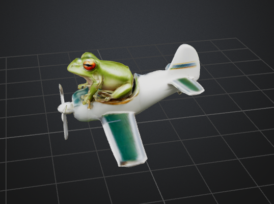 frog on a plane game 3d print model - Mito3D