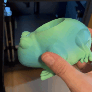 frog planter pen holder 3d print model - Mito3D
