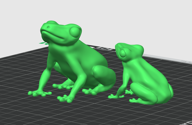 kurbağa heykel sanat hayvan şirin yeşil geko ribbit detaylı no destek bedava 3d print model - Mito3D