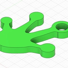 kurbağa ayak parmakları anahtarlık takı oyun Sanat moda turna balığı aşırı izleme 3d print model - Mito3D
