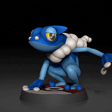 Frogadier pok seg estatueta unir jogos brigando pose evolução Admirador arte Nintendo 3d anime Pokémon 3d print model - Mito3D