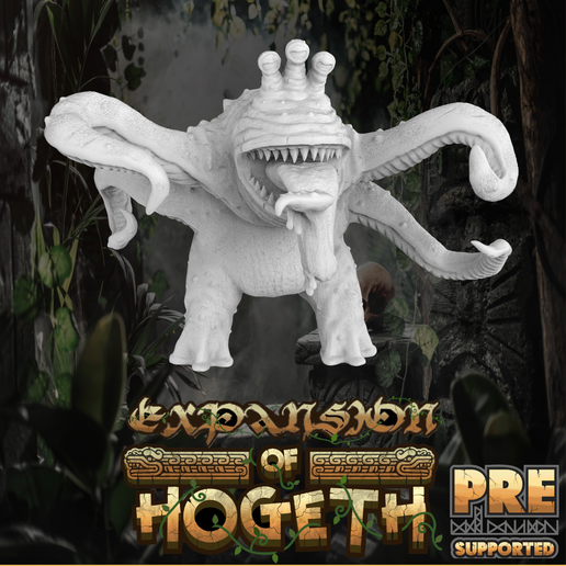 frogemoth game giant frog beast monster d&d dungeons dragons lizardmen swamp modular worlds expansion hogeth river tentacles pathfinder 3D print model - Mito3D