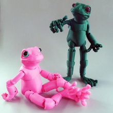 froggy 3d printed ball-jointed frog doll game 3d print model - Mito3D