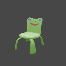 froggy chair gadget animal crossing horizons fun frog cool funny 3d print model - Mito3D