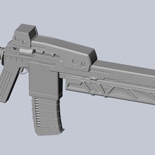 fronteira bucaneiro rifle arte 3d printing montagem réplica scifi arma 3d print model - Mito3D