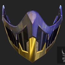escarcha mk11 máscara combatiente mortal kombat novato saibot fatalidad 3d print model - Mito3D