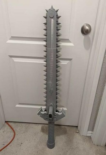 geada espada escala suporte Lobos martelo guerra 42k cosplay arma cadeia espaço scifi 3d print model - Mito3D