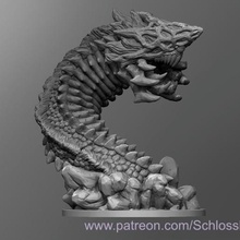 frost-Wurm Spiel - Spielzeug tabletop dungeons dragons dnd 3d print model - Mito3D