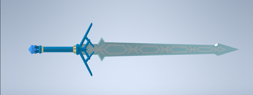 lâmina gelo respiração selvagem botw lenda zelda espada vídeo jogos 3d print model - Mito3D
