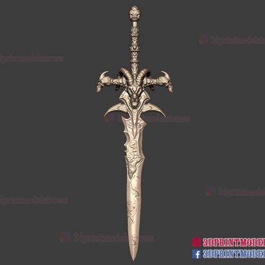 frostmourne lich king sword warcraft game cosplay costume halloween toy demon 3D print model - Mito3D