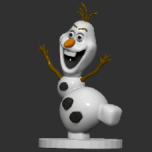 frozen 2 la olaf art muñeco de nieve congelado estatuilla juguete 3d print model - Mito3D
