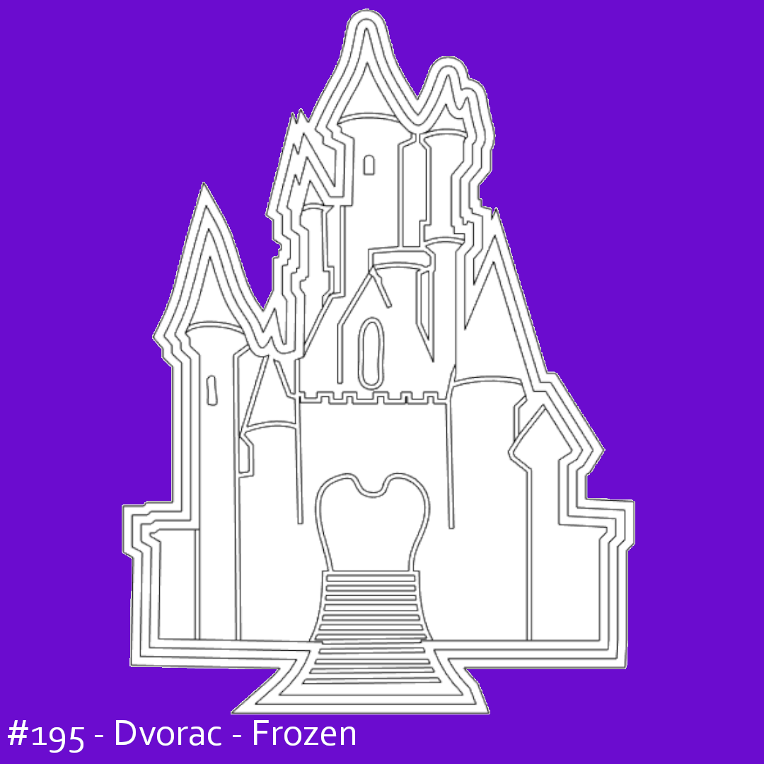frozen castle - cookie cutter stl file cartoon elsa 3D print model - Mito3D