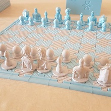 gelée d'échecs jeu anna les échecs elsa gelé kristoff l'olaf 3d print model - Mito3D