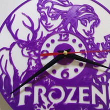 frozen clock elsa anna 3d print model - Mito3D