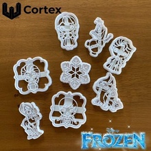 congelado Galleta cortadores anna elsa olaf galletas Navidad snow 3d print model - Mito3D
