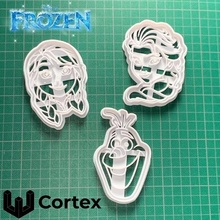 congelado Galleta cortadores anna elsa olaf galletas Navidad snow 3d print model - Mito3D