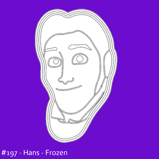 congeladas Hans biscoito cortador stl Arquivo desenho animado Elsa 3d print model - Mito3D